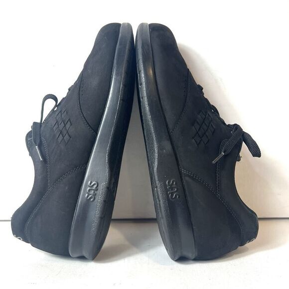 SAS Tripad Comfort Free Time Shoes Black Nubuck Lace Up Low Top Womens Sz 10.5 N - Picture 4 of 10